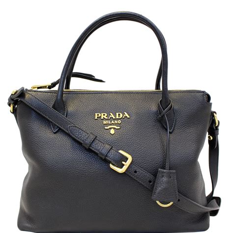 prada black leather purse